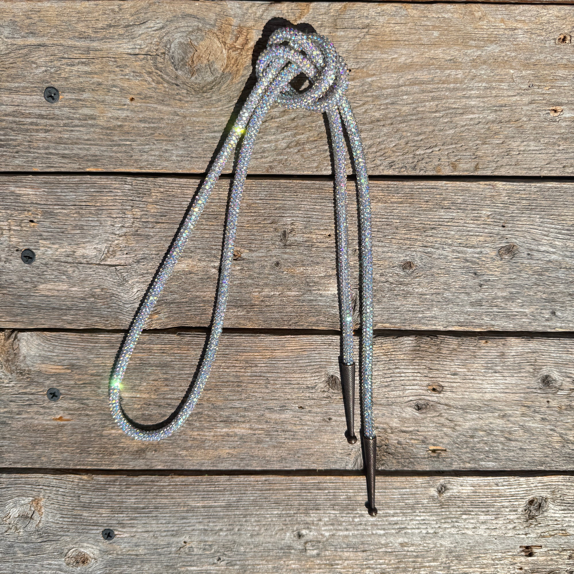 AB Rhinestone Western Bolo Tie 