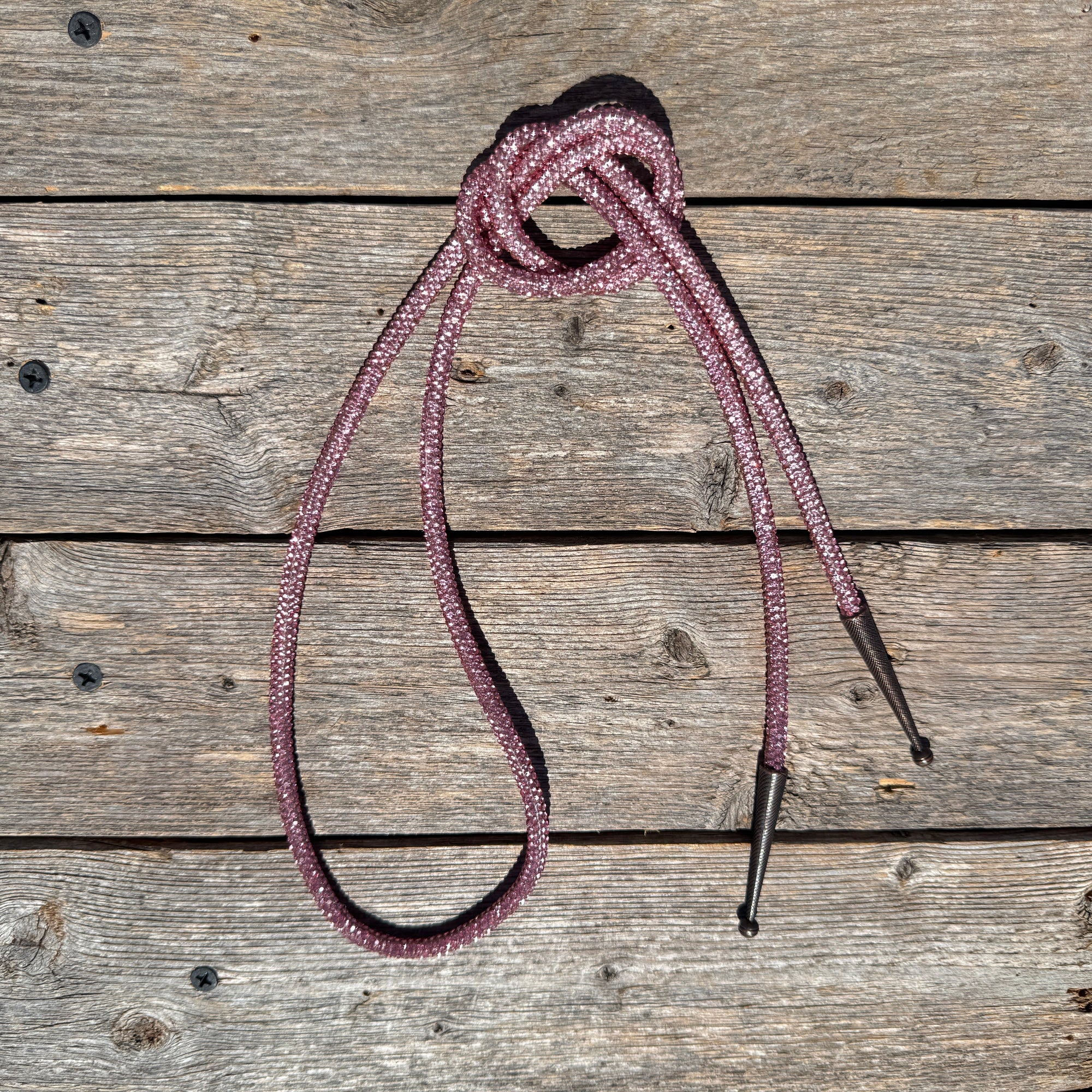 Pink Rhinestone Western Bolo Tie 