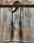 Floral Scalloped Dark Oil One Ear Headstall / Bridle