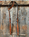 Floral Scalloped Light Oil One Ear Headstall / Bridle