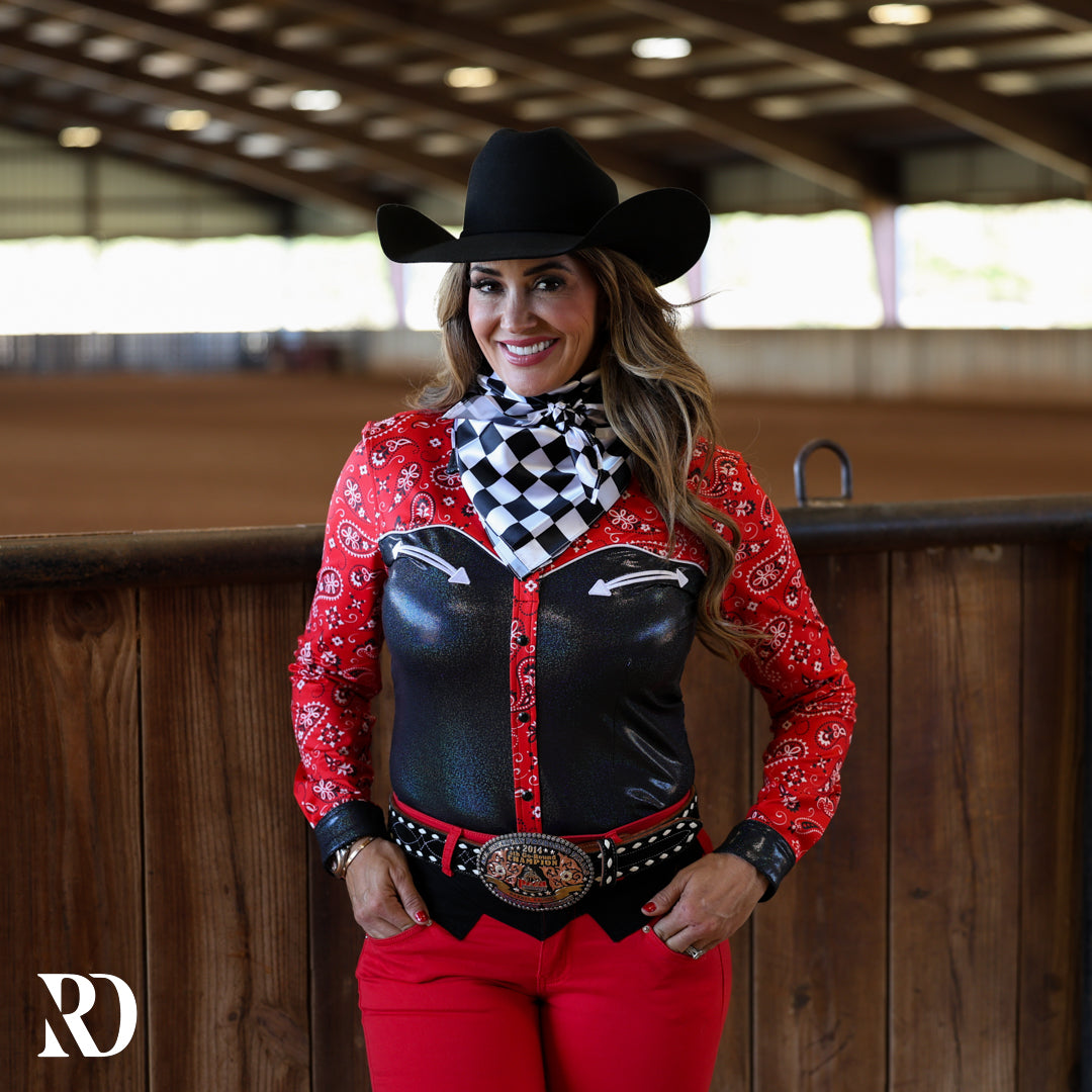 PAISLEY SHADOW SPARKLE PERFORMANCE RODEO SHIRT