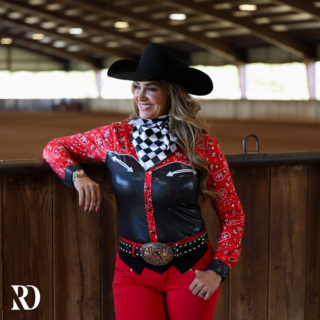PAISLEY SHADOW SPARKLE PERFORMANCE RODEO SHIRT