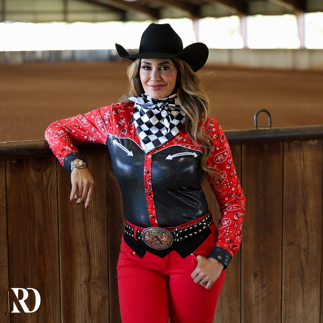 PAISLEY SHADOW SPARKLE PERFORMANCE RODEO SHIRT