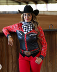 PAISLEY SHADOW SPARKLE PERFORMANCE RODEO SHIRT