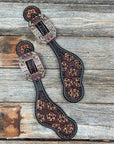 Flower Power Pink, Champagne, AB Spur Straps 