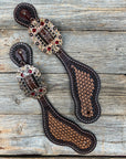 Two Tone Foxtail Ruby/Jet/Champagne Spur Straps 