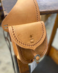 7" Natural Basket Border Saddle Bag