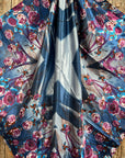 35X35"  Blue and Purple Roses Wild Rag / Scarf WR1006