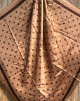 35X35"  Brown Polka Dots Wild Rag / Scarf WR3054