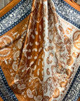 35X35"  Rust & Navy Paisley Wild Rag / Scarf WR3299