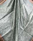 35X35"  Seafoam & Cream Paisley Wild Rag / Scarf WR3410