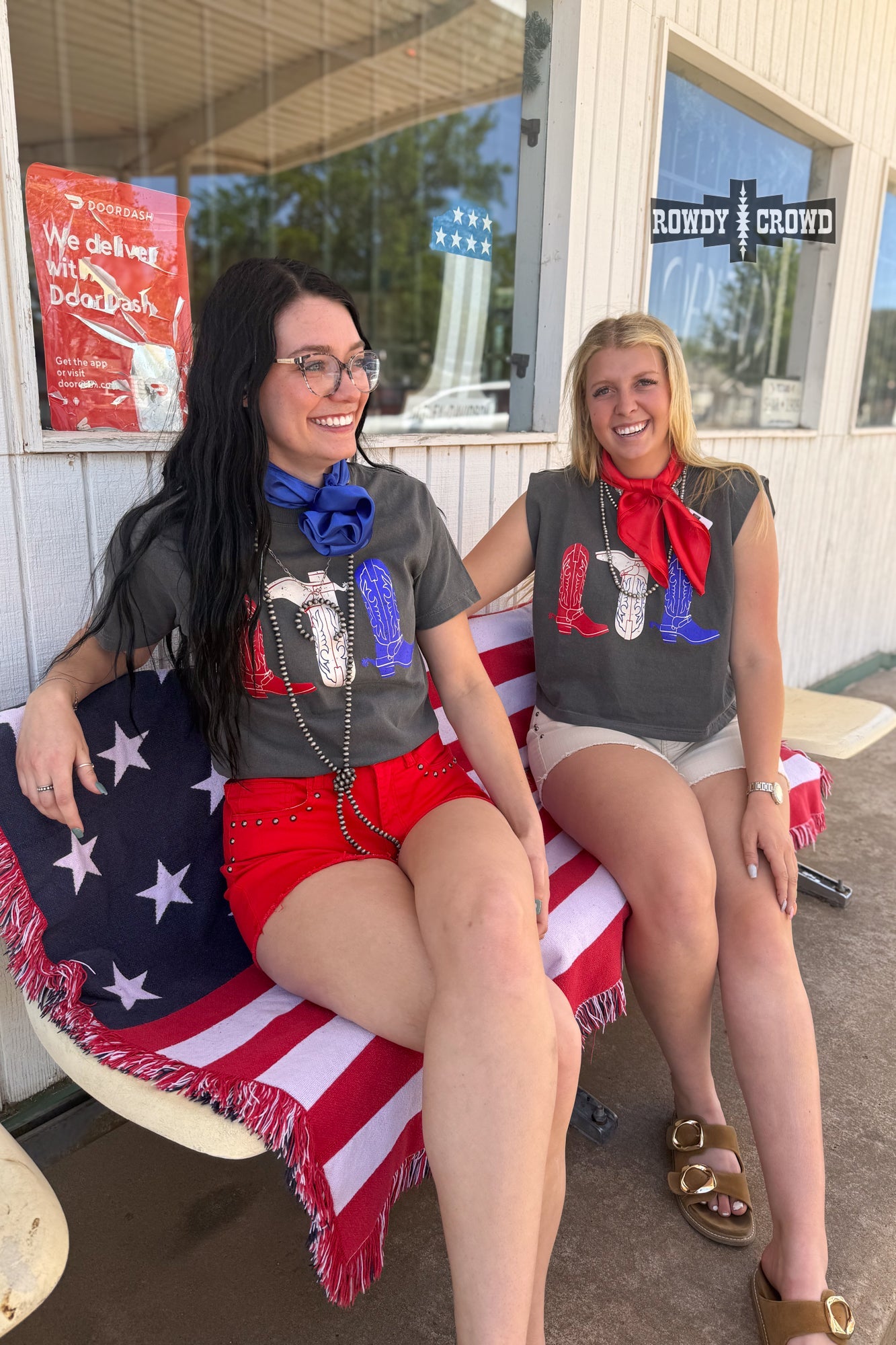 Red, White &amp; Boots Tank