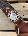 Dark Oil Braid Copper Clear Browband Tack Set  