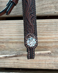 Dark Oil Braid Copper Clear Browband Tack Set  