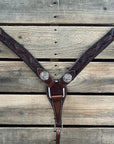 Dark Oil Braid Texas Star Browband Tack Set  
