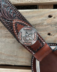 Dark Oil Braid Texas Star Browband Tack Set  