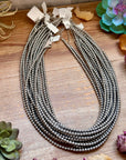 Silver-Plated 4 mm Bead Necklace – 20”