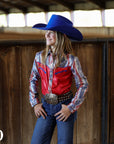 *YOUTH* AMERICAN BLAZE SPARKLE PERFORMANCE SHIRT