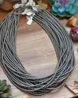 Silver-Plated 4 mm Bead Necklace – 24”