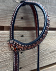 Two Tone Honeycomb Copper Dot Jet, Champagne and Topaz Browband / Breastcollar Tack Set 