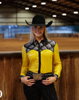 GOLD SPADE SPARKLE PERFORMANCE RODEO SHIRT