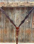 Medium Oil Floral and Teal Dot Browband / One Ear Headstall and Breastcollar Tack Sets