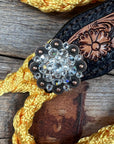 Gold Mule Tape Halter - Floral and Clear 
