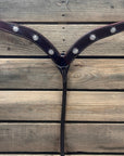 Heavy Dark Oil Basketweave Copper Clear Breastcollar 