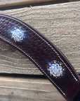 Heavy Dark Oil Basketweave Copper Clear Breastcollar 