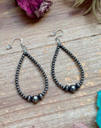 Sterling Silver Pearl Teardrop Earrings – 8 mm in the middle