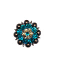 Copper Teal, Champagne Crystal Conchos Sizes from 1"-3" and Buckles