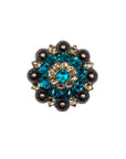 Copper Teal, Champagne Crystal Conchos Sizes from 1"-3" and Buckles