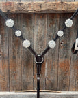Dark Oil Basketweave Clear Browband/One Ear Tack Set  