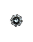 Antique Silver Jet, Clear Crystal Conchos - Sizes from 1"- 3" and Buckles