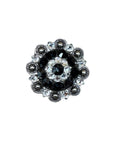 Antique Silver Jet, Clear Crystal Conchos - Sizes from 1"- 3" and Buckles