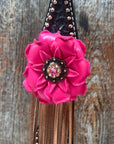 Dark Oil Honeycomb Copper Dot Copper Pink and Champagne Browband / Breastcollar Tack Set 