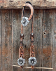 Silver Buckstitch One Ear Headstall / Bridle 