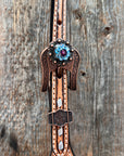 Silver Buckstitch One Ear Headstall / Bridle 