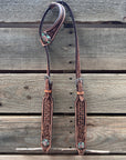 Light Oil Honeycomb Turquoise One Ear / Breastcollar Tack Set 