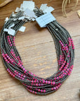 Pink Faceted Opal Necklace – 3 mm – 16”