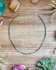 White Opal Necklace – Smooth 3 mm Beads – 16”