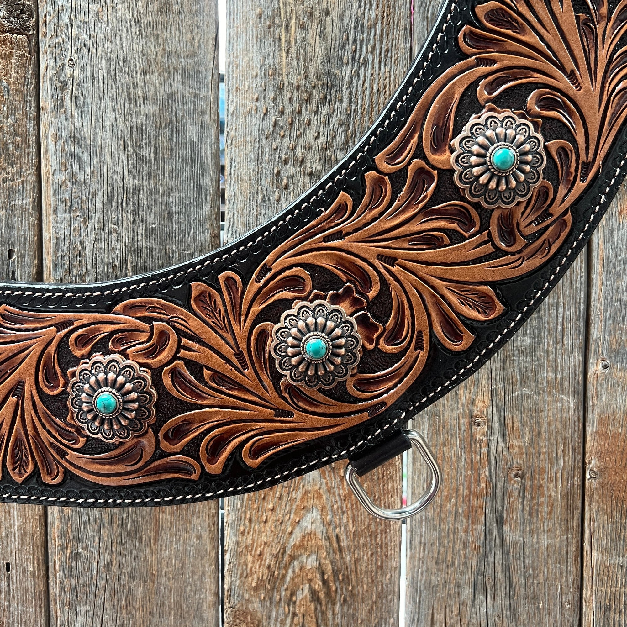 Floral Tripping Floral Turquoise Collar 