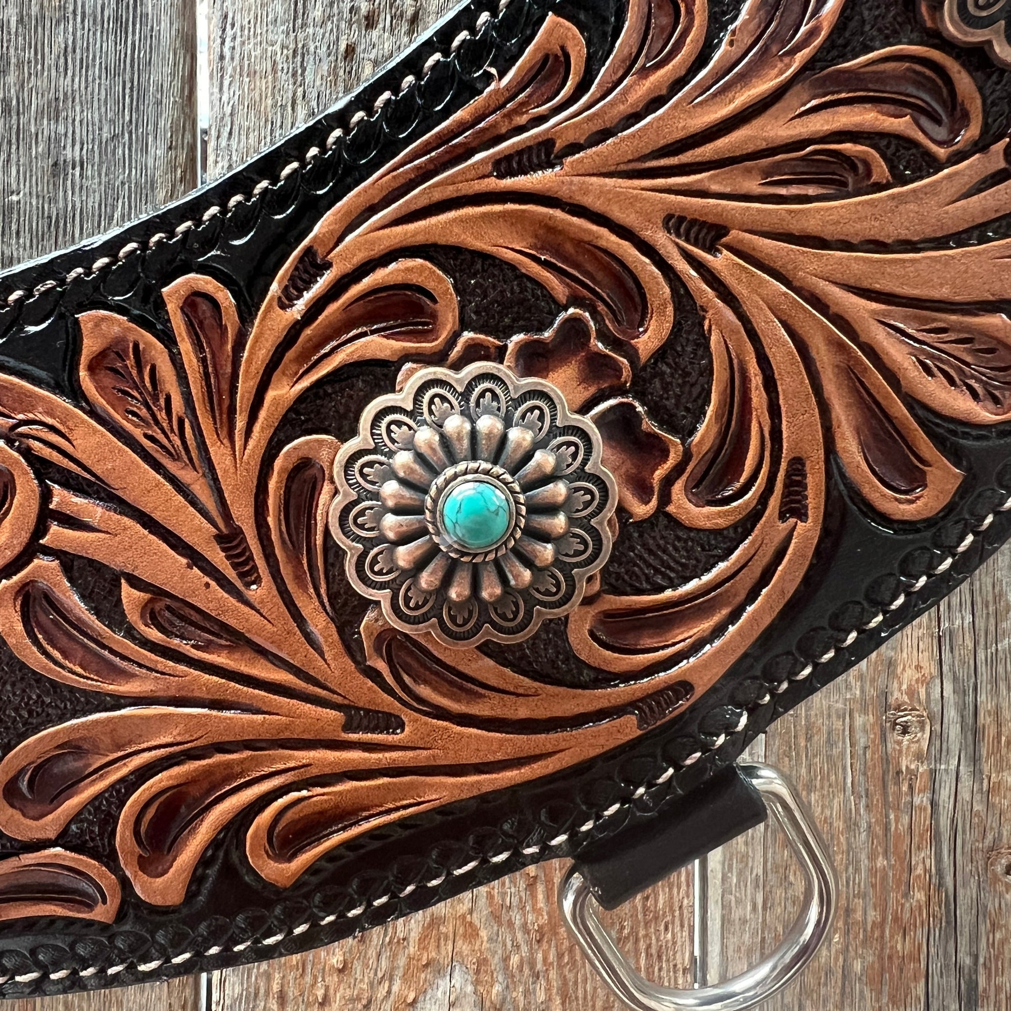 Floral Tripping Floral Turquoise Collar 