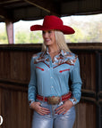 COWBOY BLUE RODEO PERFORMANCE RODEO SHIRT