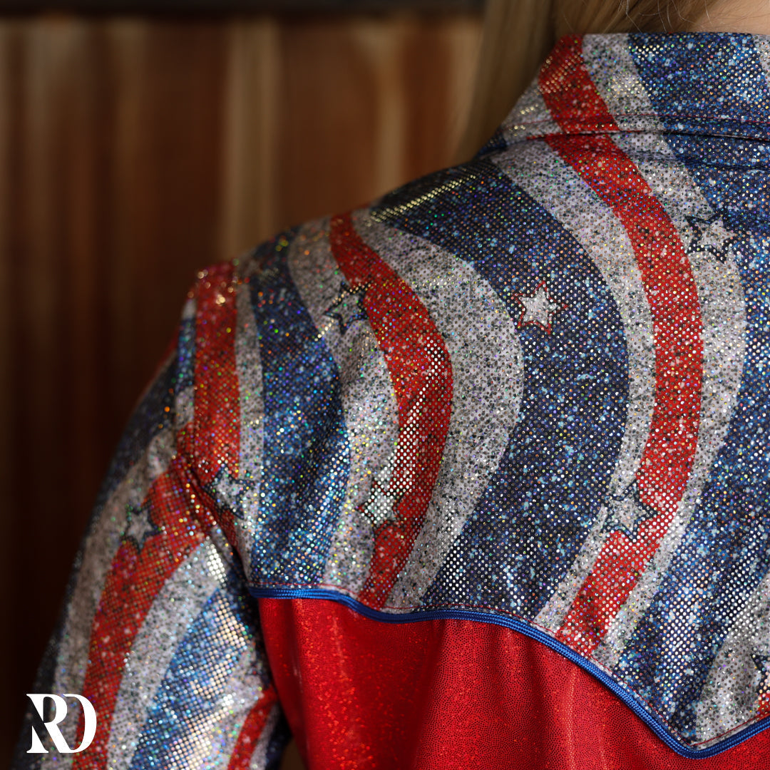 AMERICAN BLAZE SPARKLE PERFORMANCE RODEO SHIRT