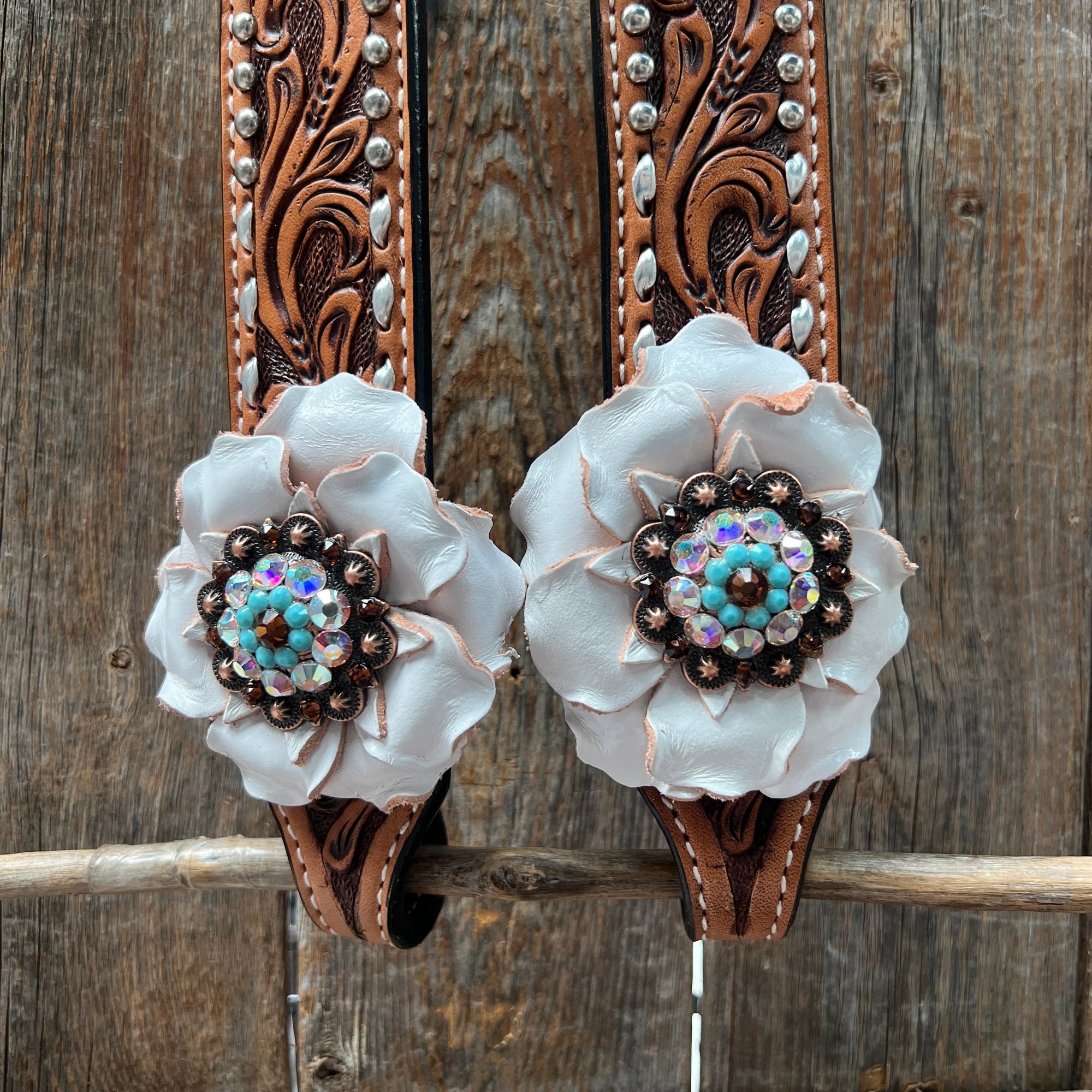 Silver Buckstitch One Ear Headstall / Bridle 