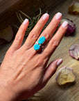 Kingman Turquoise Sterling Silver Ring – Size 7 & 8