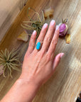 Kingman Turquoise Sterling Silver Ring – Size 7