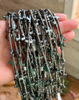 15” Cross Necklace – Glass Seed Beads with Silver Plated Cross