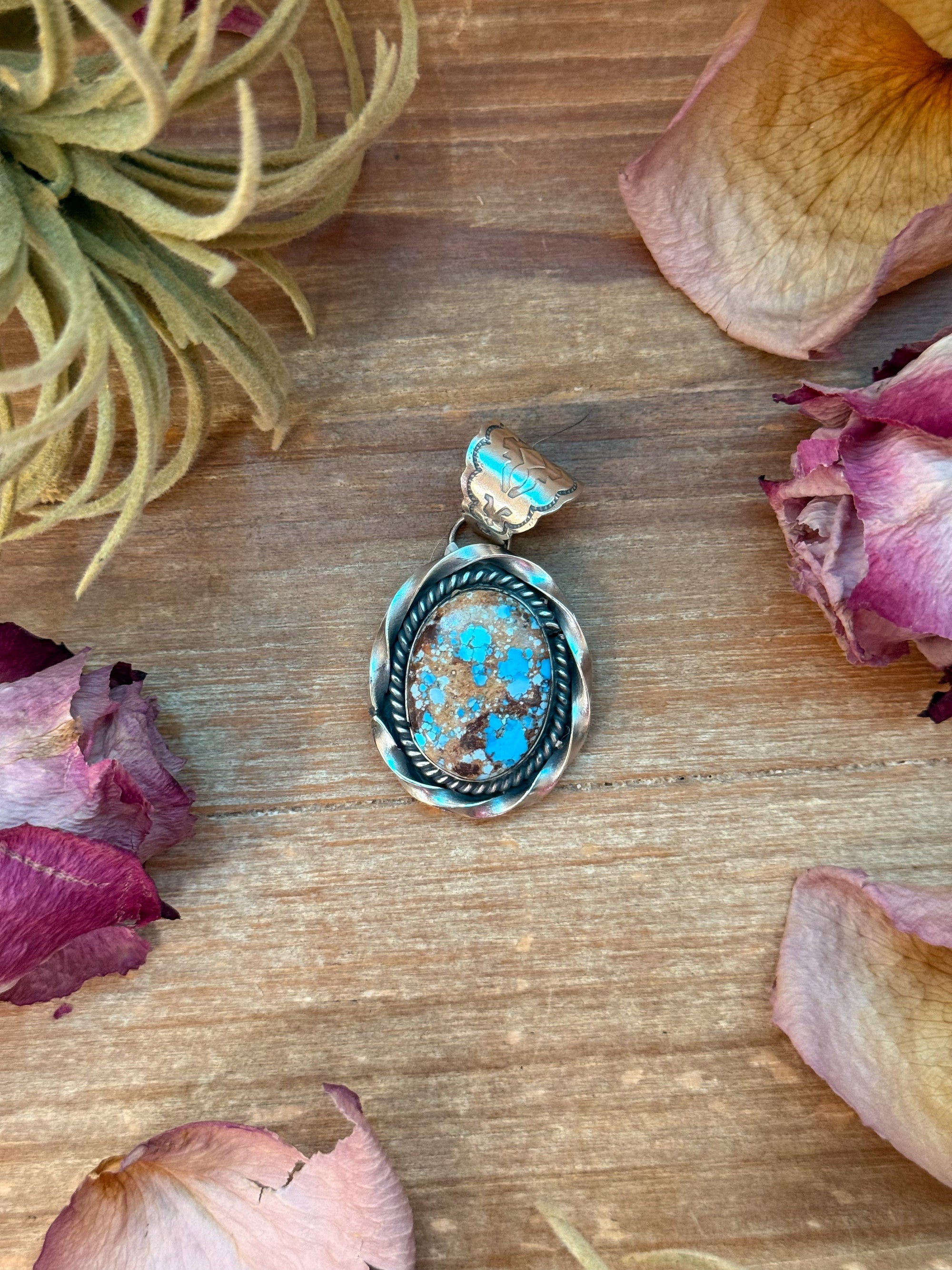 Golden Hills Turquoise Sterling Silver Pendant